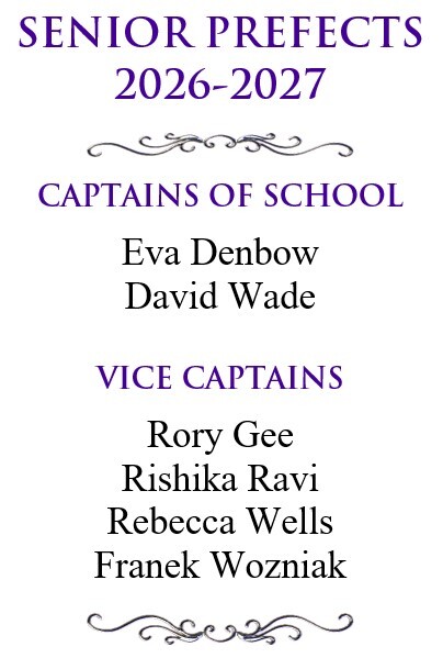 Senior Prefects 2026 27