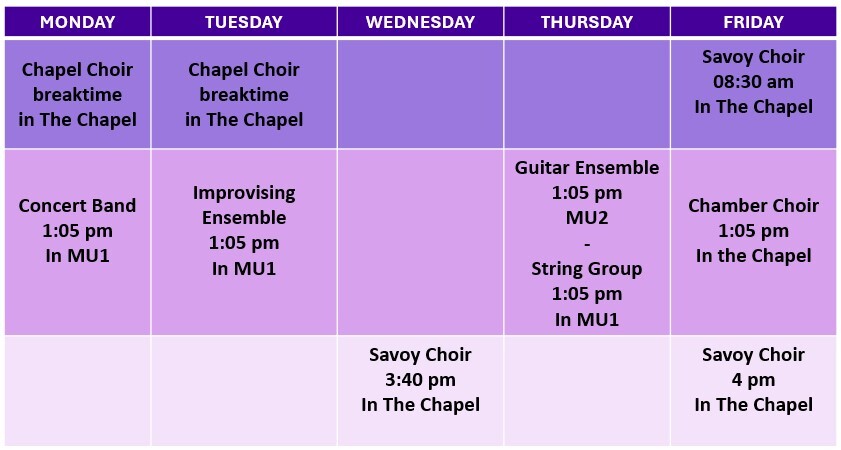 Muisc Ensembles June 2026